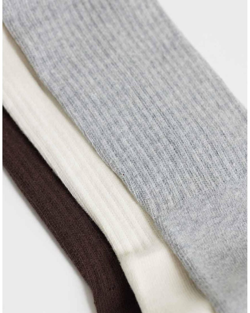 Cotton On White 3 Pack Essential Crew Socks for men