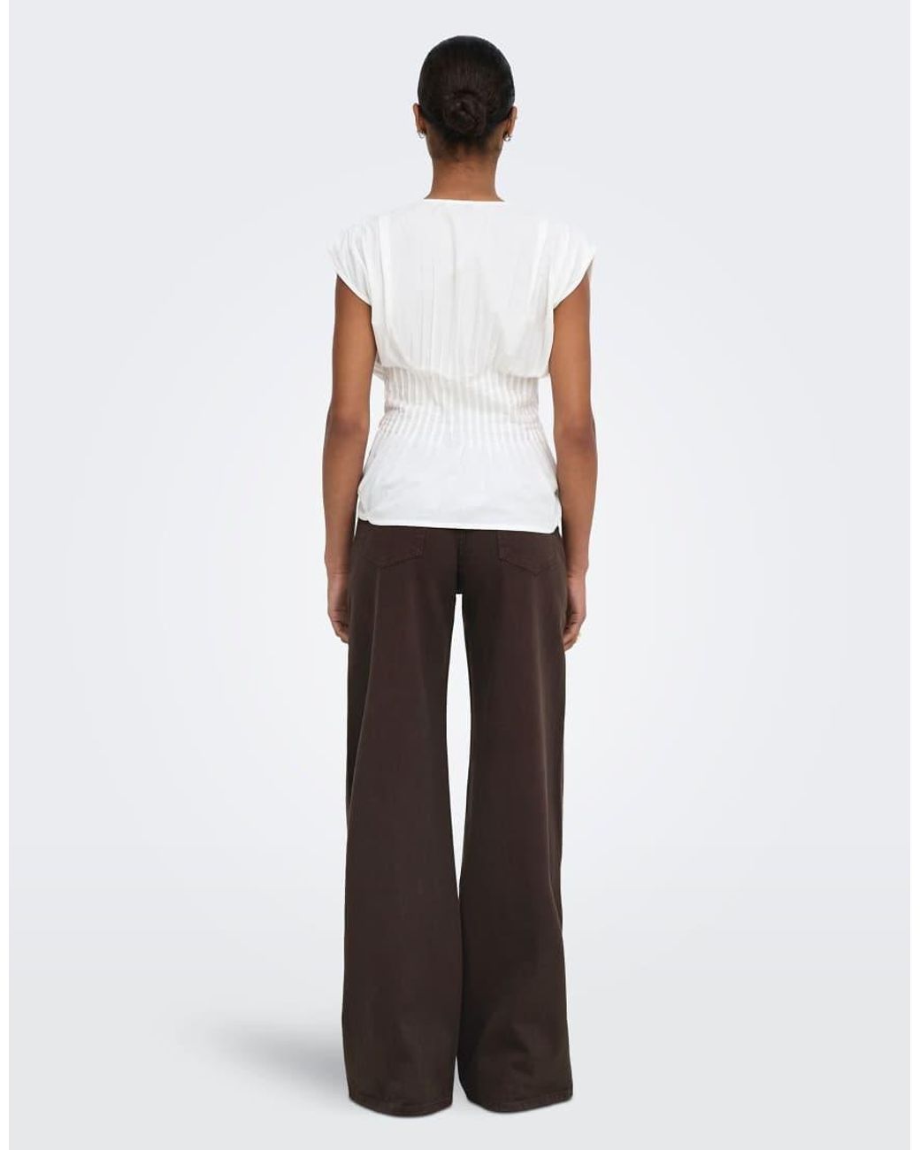 Jdy White Wide-fit Jeans