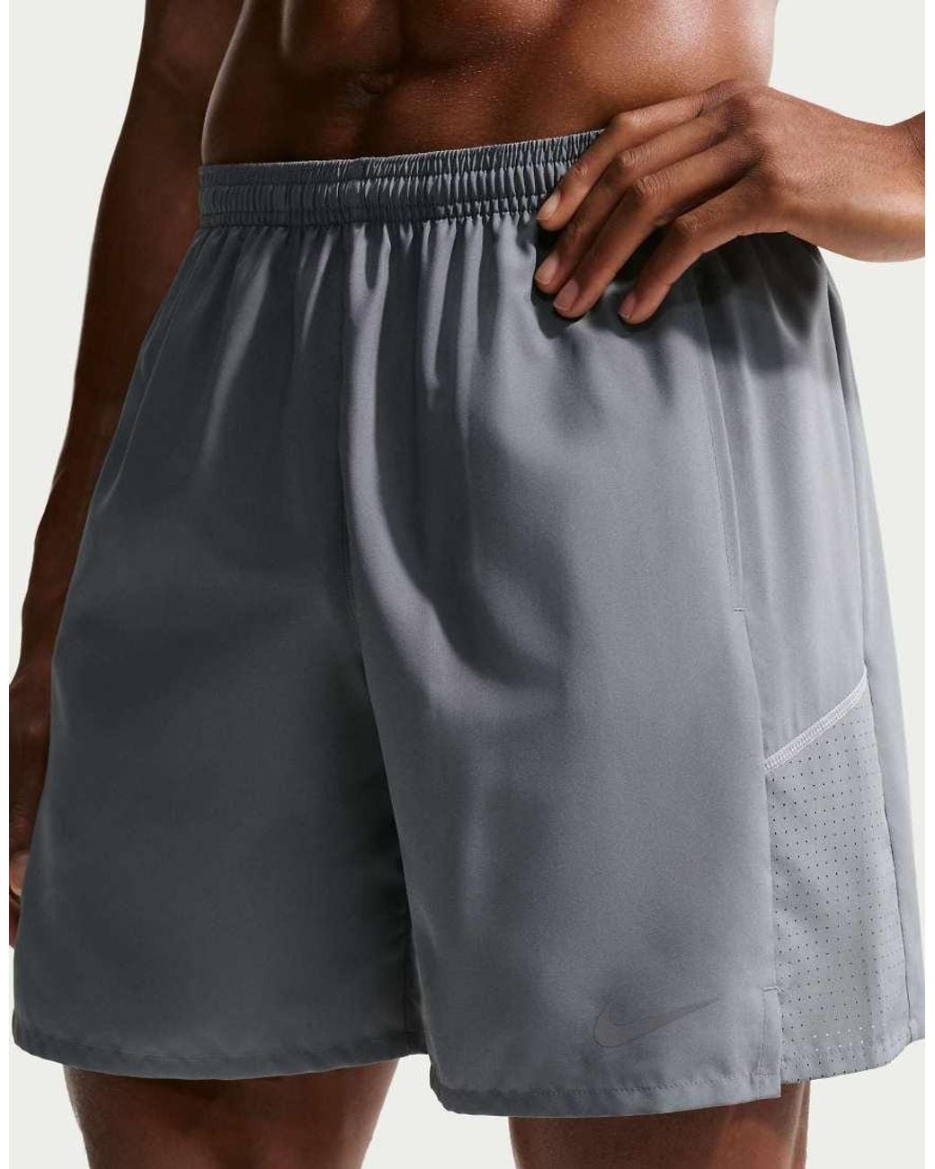 Nike Gray Miler Dri-fit 7-inch Unlined Shorts for men