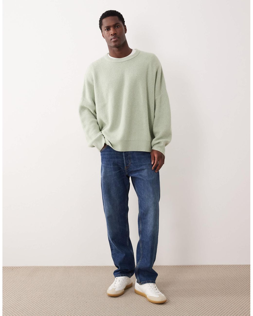 ASOS – super-oversize-strickpullover in Natural für Herren