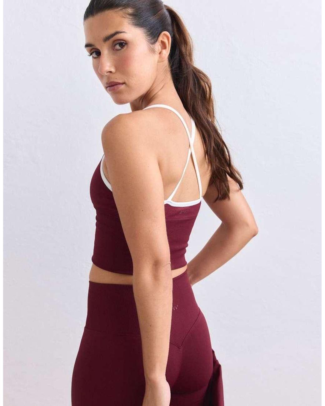 Aim'n Purple Merlot Shape Seamless Cross Back Bralette