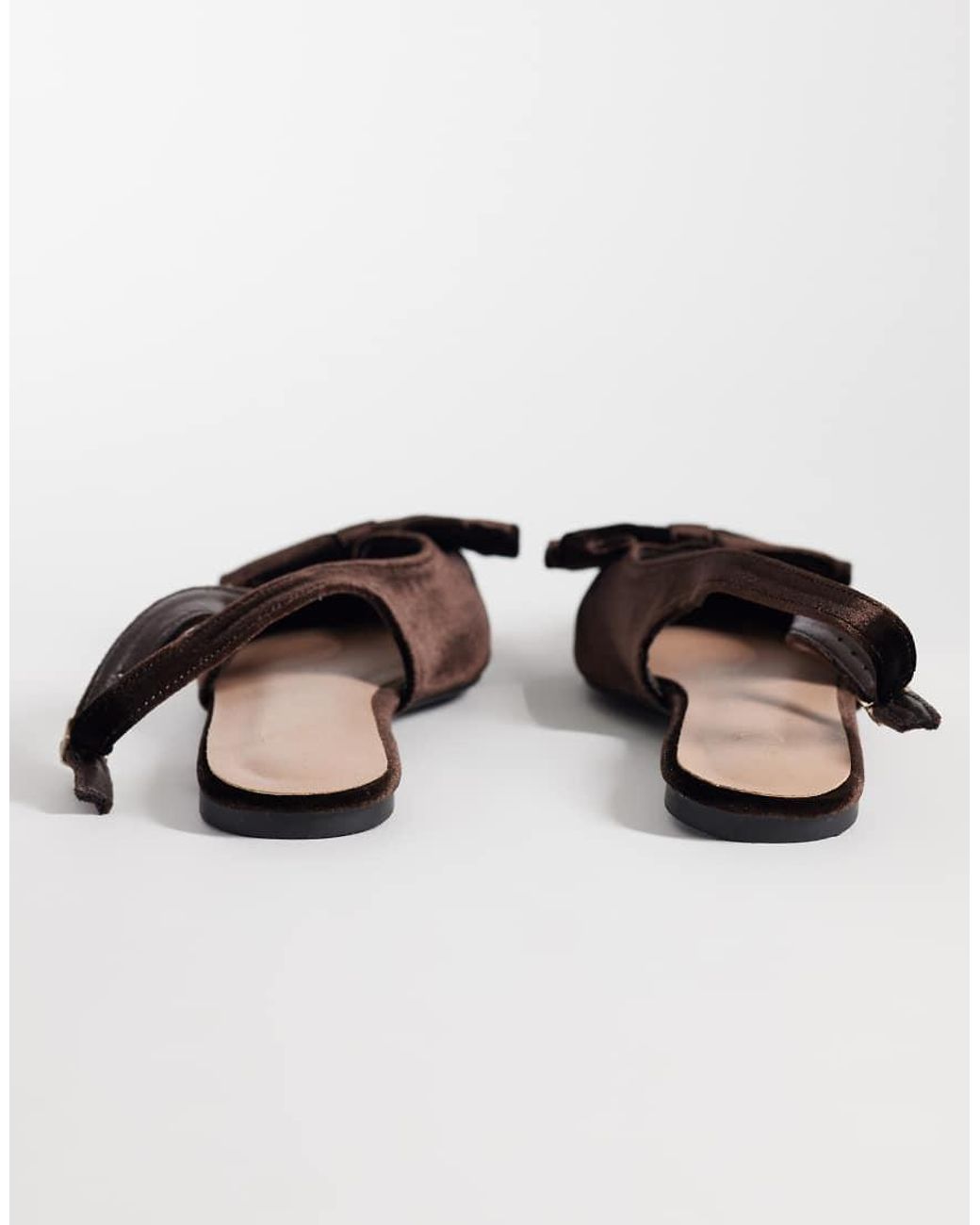 New Look White Velvet Bow Slingback