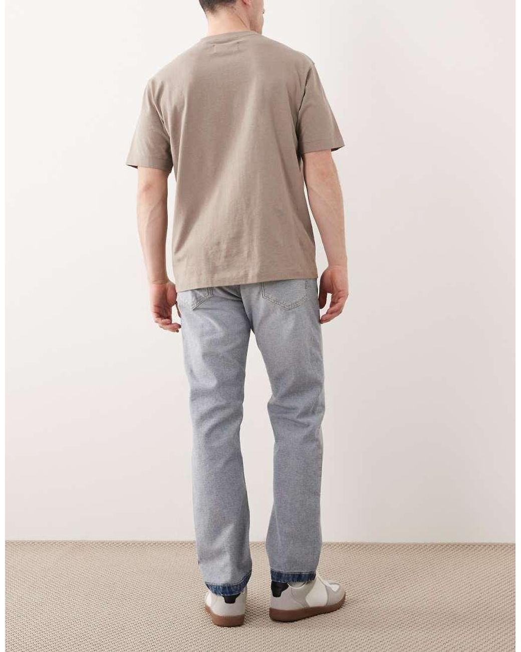 HUGO Natural Hugo Jonah Regular Fit Distressed Denim Jeans for men