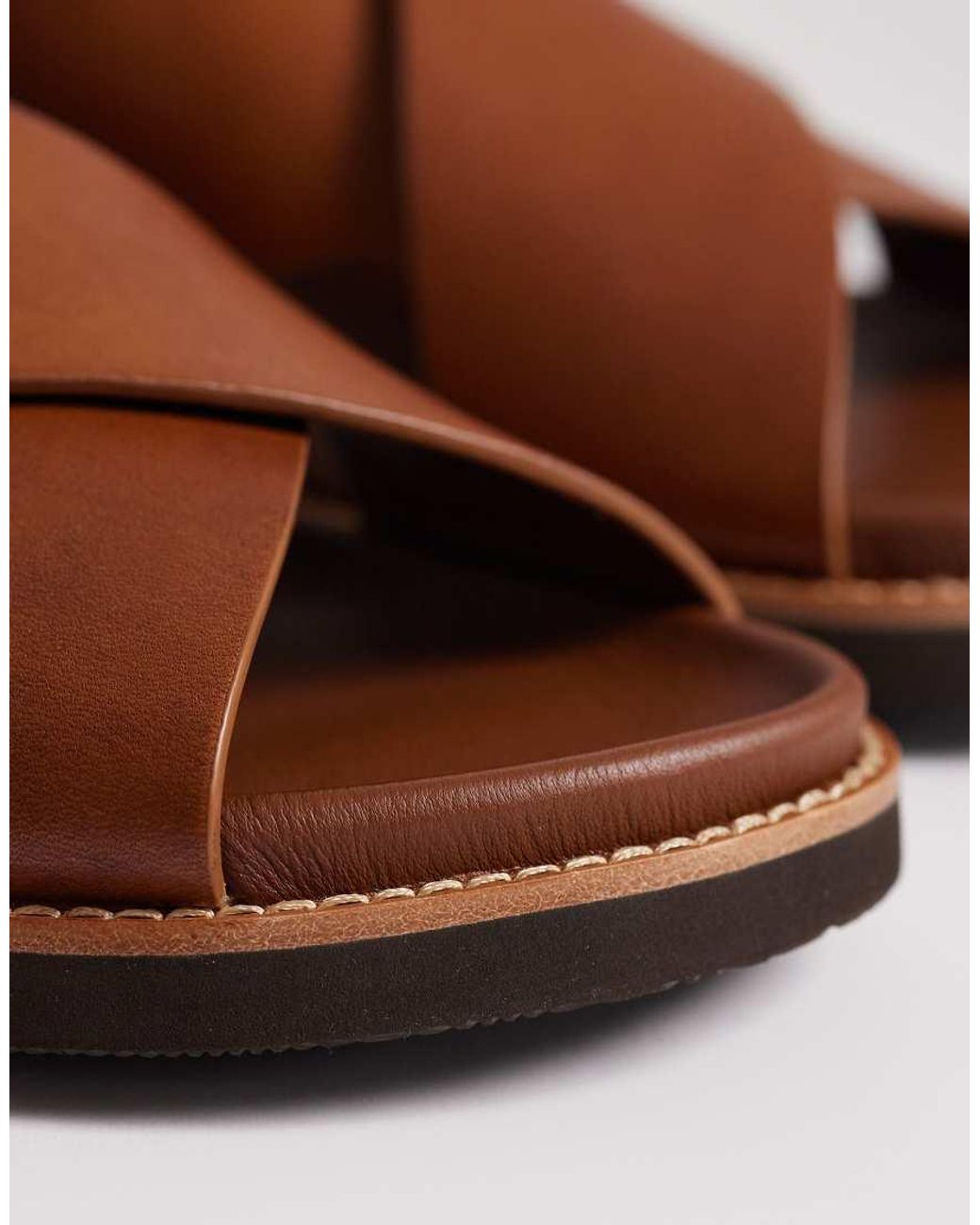 Polo Ralph Lauren Brown Zane Leather Sandals for men