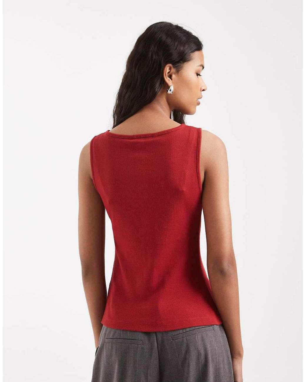Brave Soul Red Button Down Vest