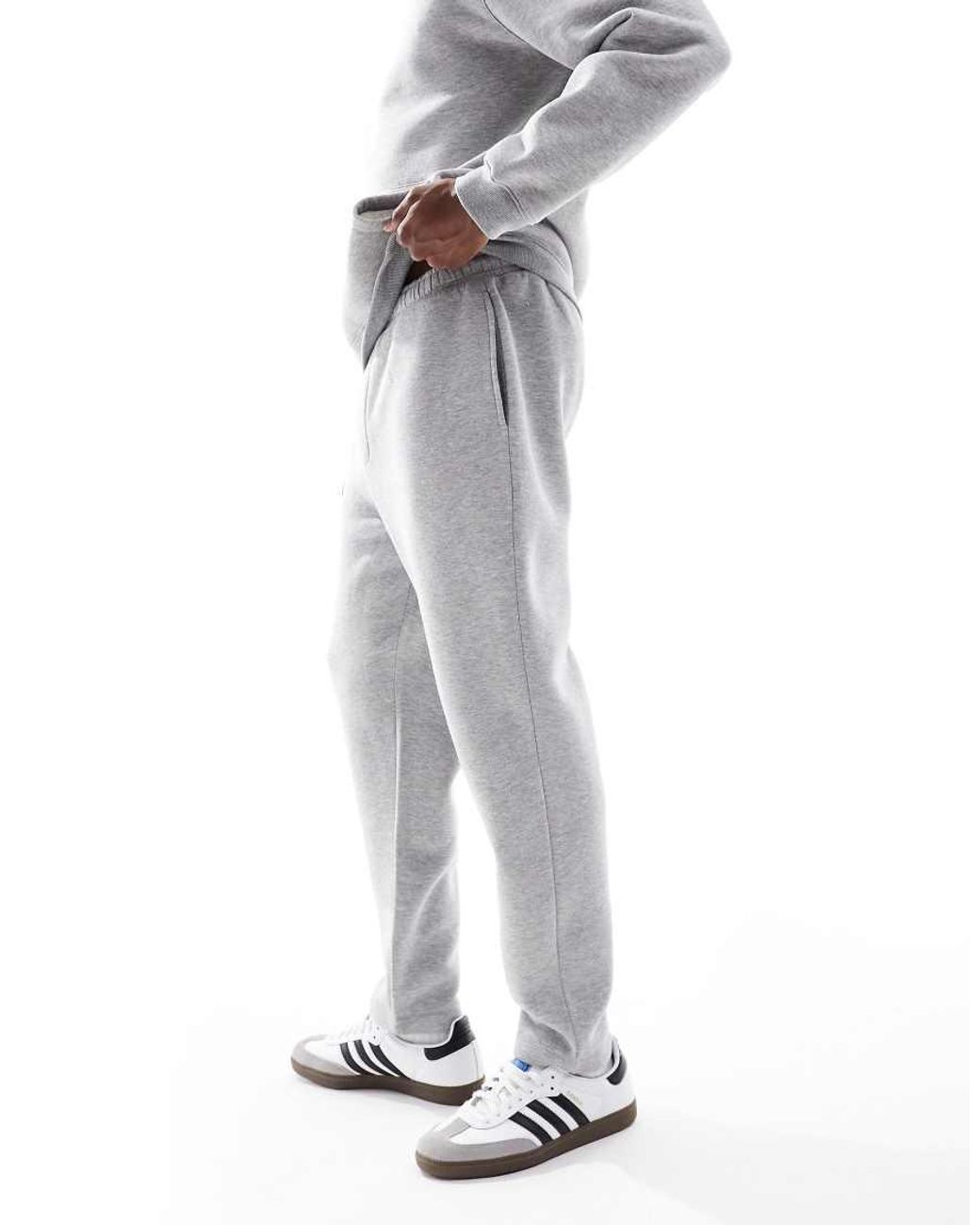 ASOS Gray Tapered jogger With Fixed Hem for men