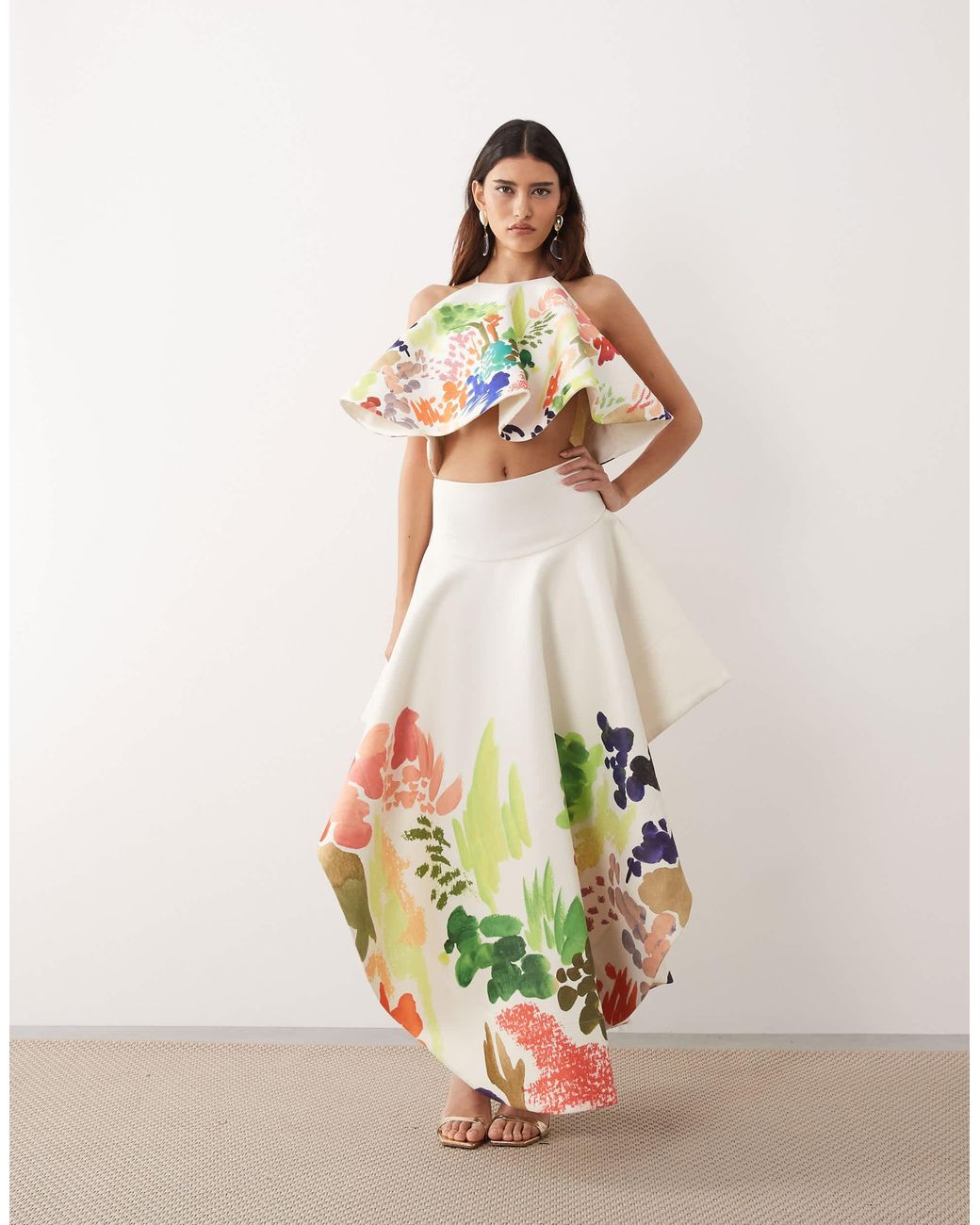 ARRANGE Multicolor Halter Top