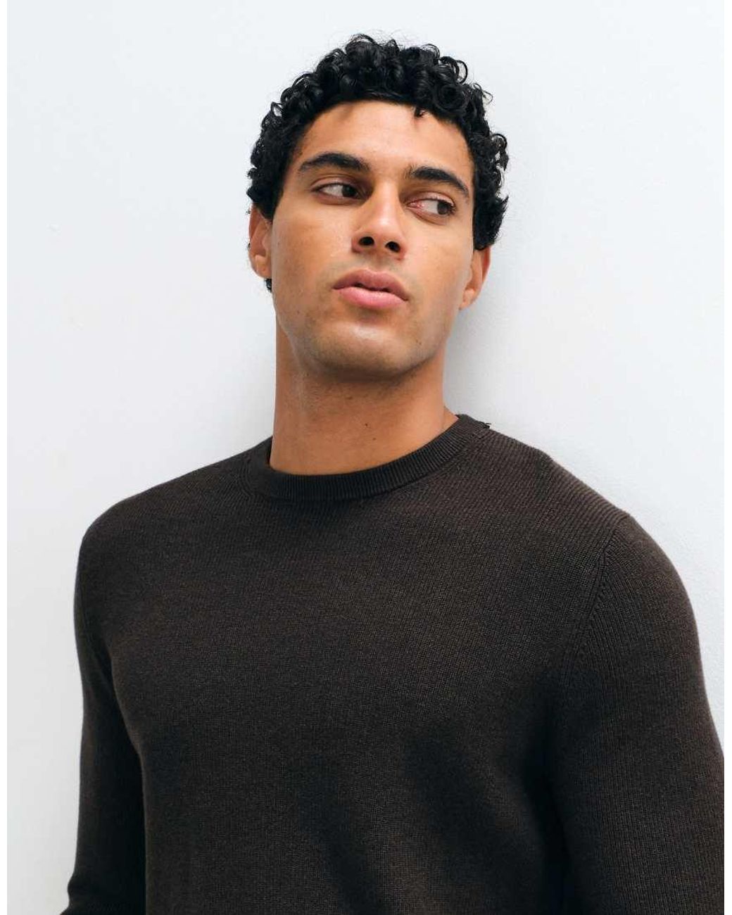 Mango Black 100% Cotton Knitted Jumper for men