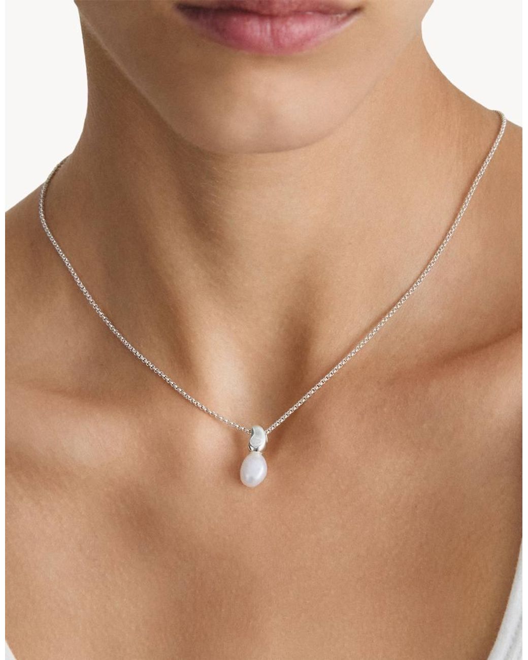 Thomas Sabo White Chain Pearl