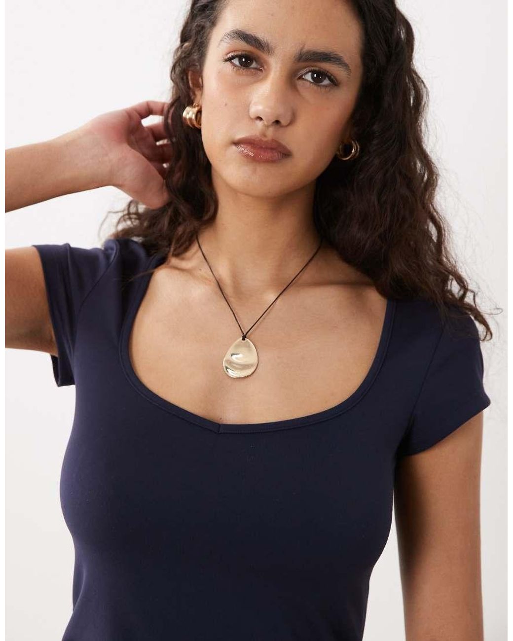 Cotton On Blue Hold Me Short Sleeve Top