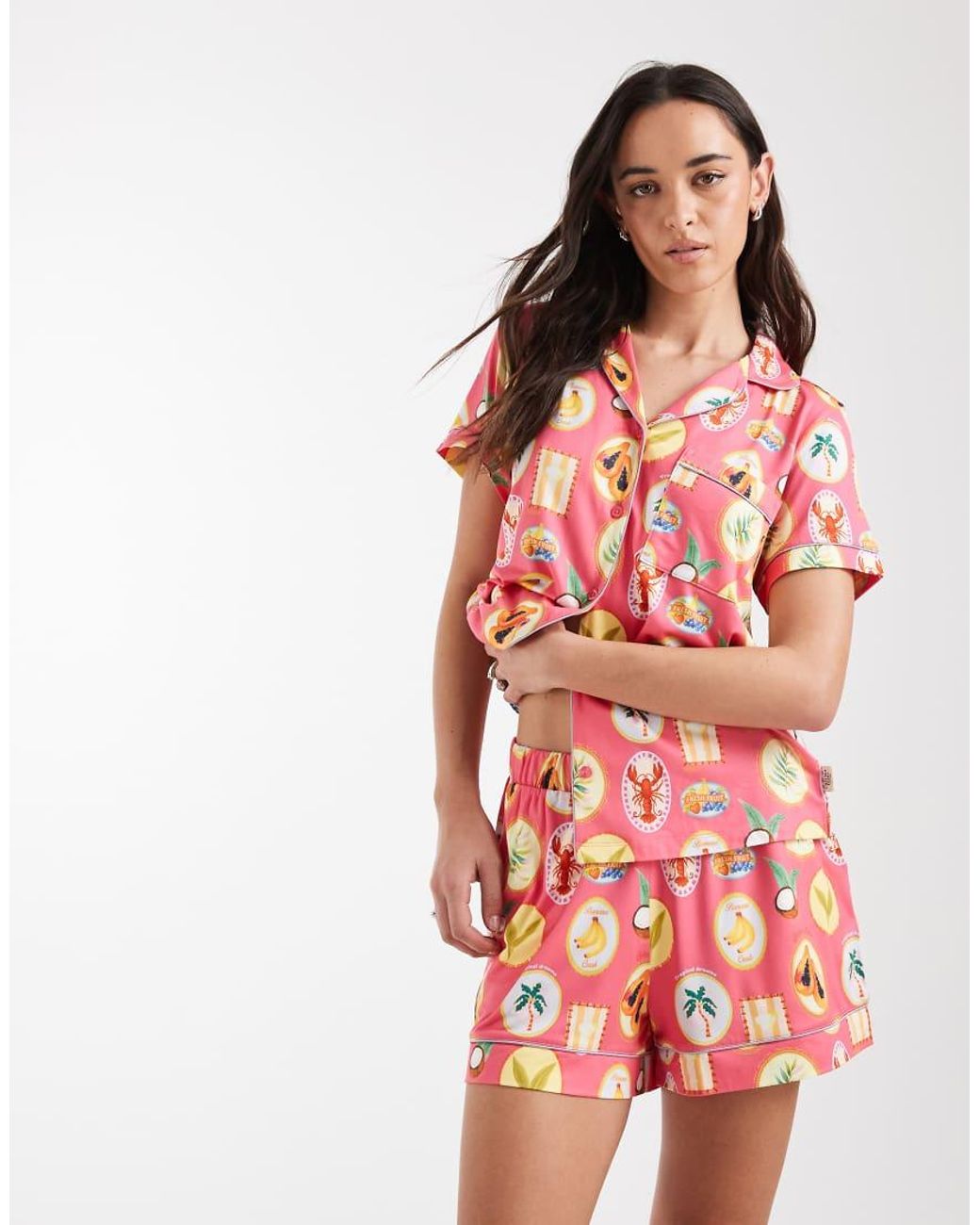 Chelsea Peers Red Short Sleeve Jersey Revere And Short Set
