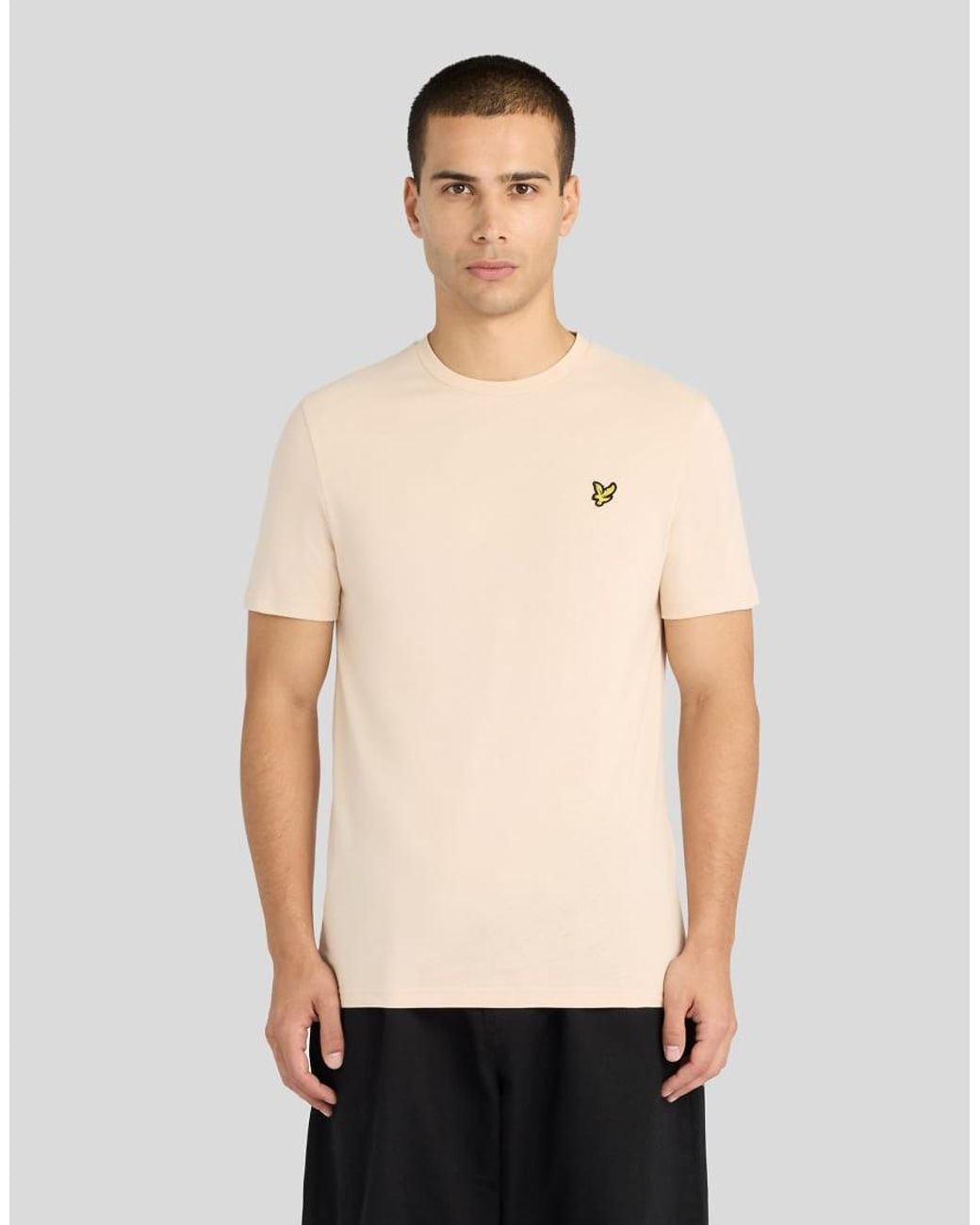 Lyle & Scott White Ss T-Shirts Plain T-Shirt for men