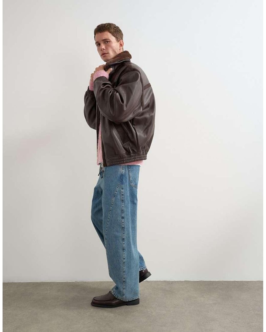 Topman Blue Rigid Barrel Fit Jean for men
