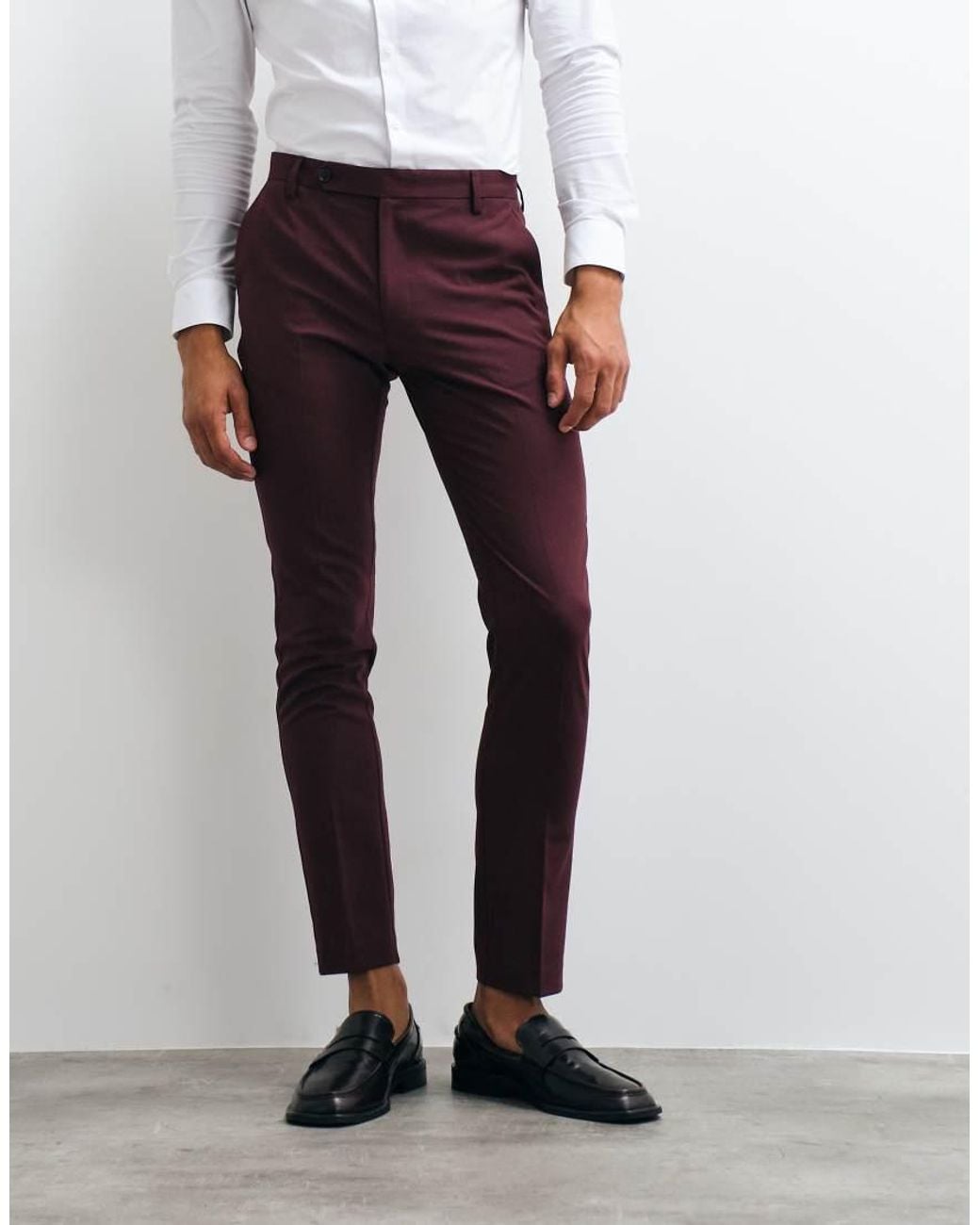 ASOS Red Skinny Suit Trousers for men