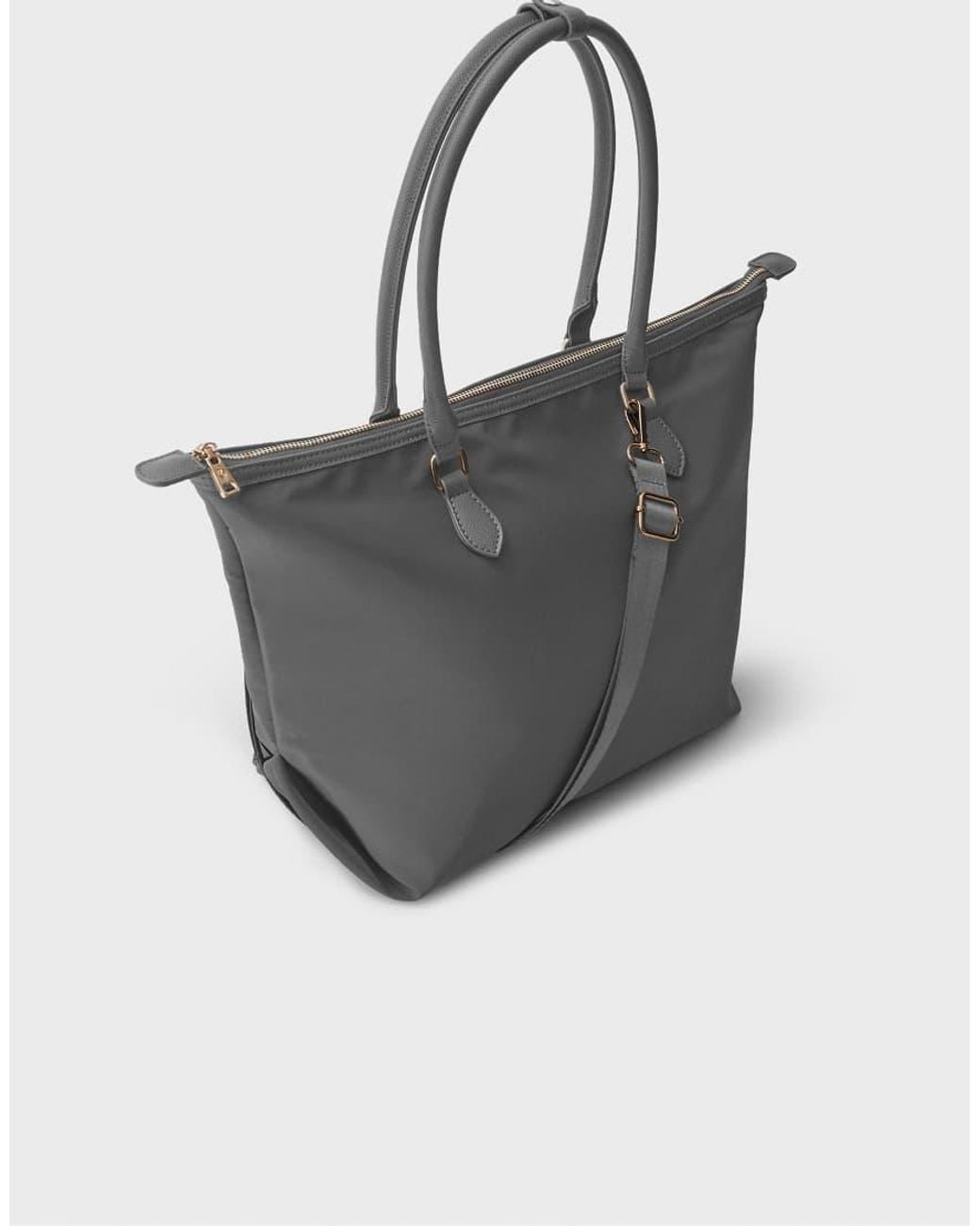 Stradivarius Gray Contrast Crossbody Shopper Bag