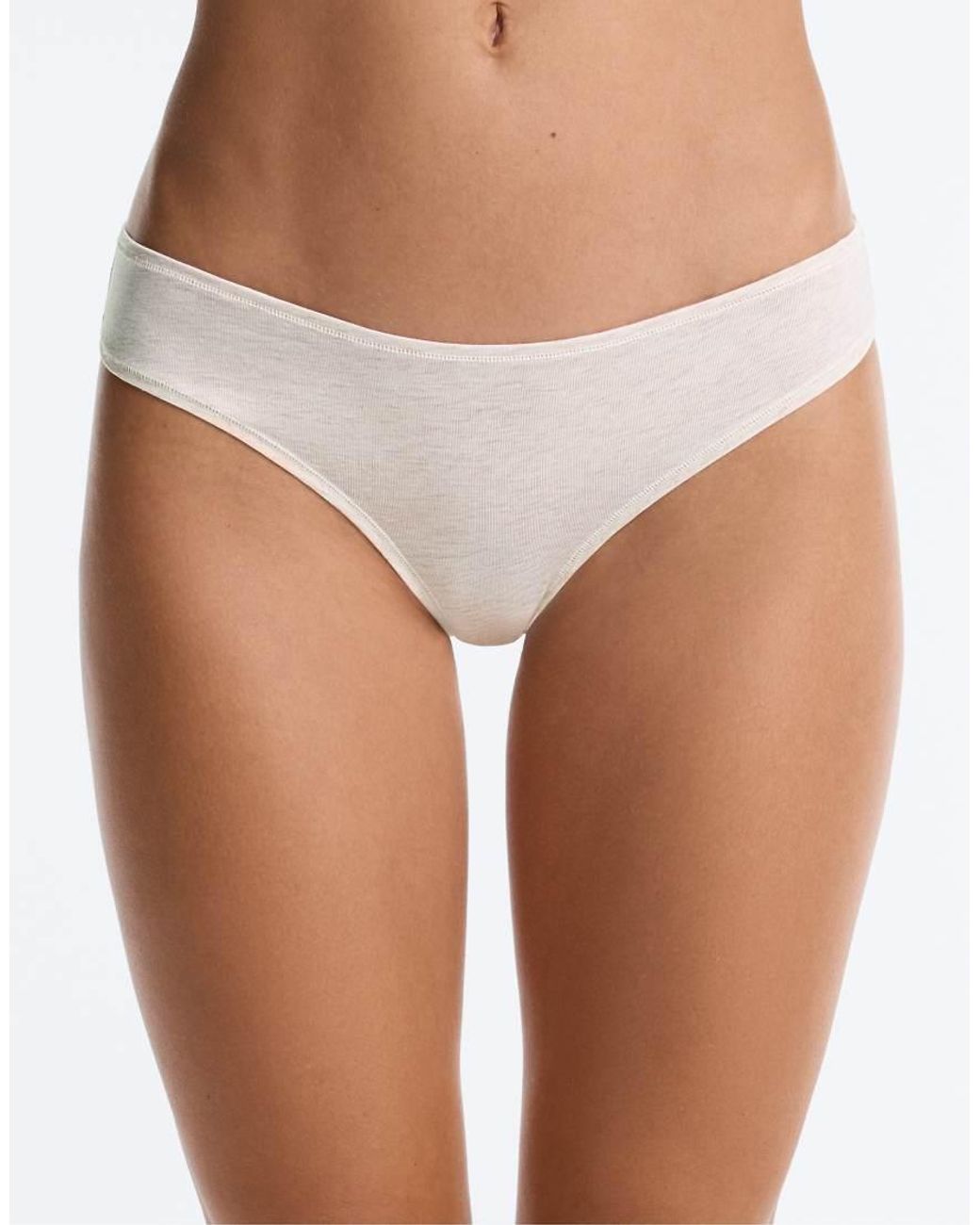 Oysho White 5 Cotton Blend Classic Briefs