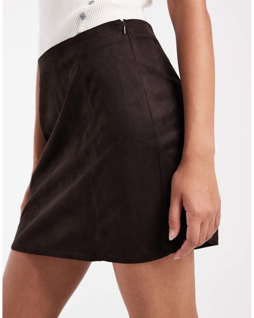 Vero Moda White Mid Rise Seam Detail Mini Skirt