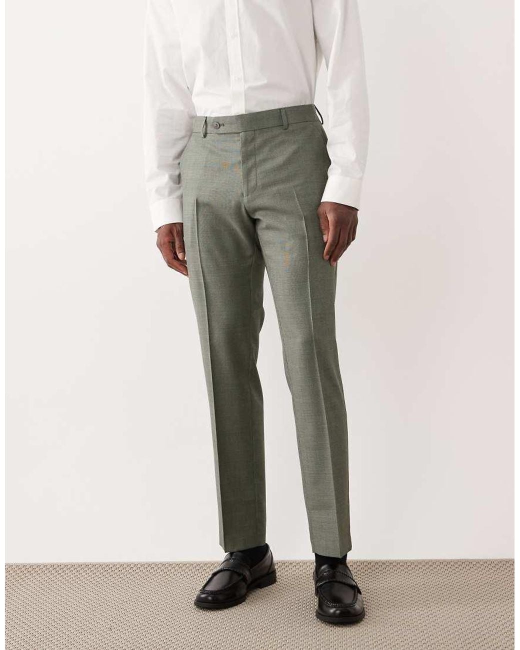 ASOS Green Slim Suit Trousers for men