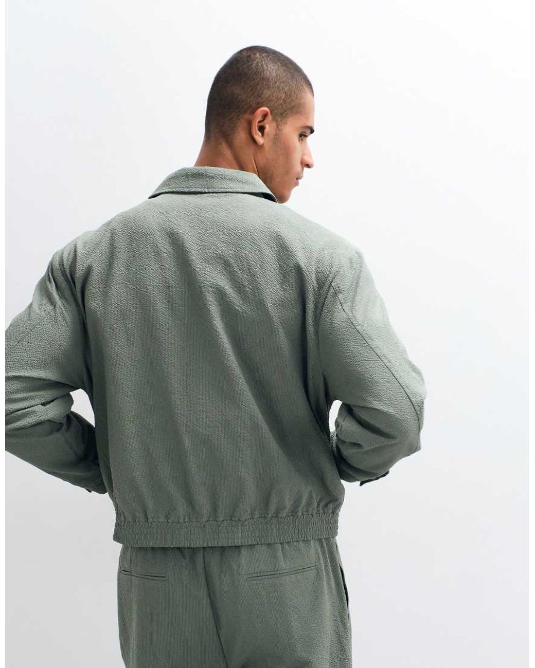 ASOS Gray Smart Blouson Jacket for men