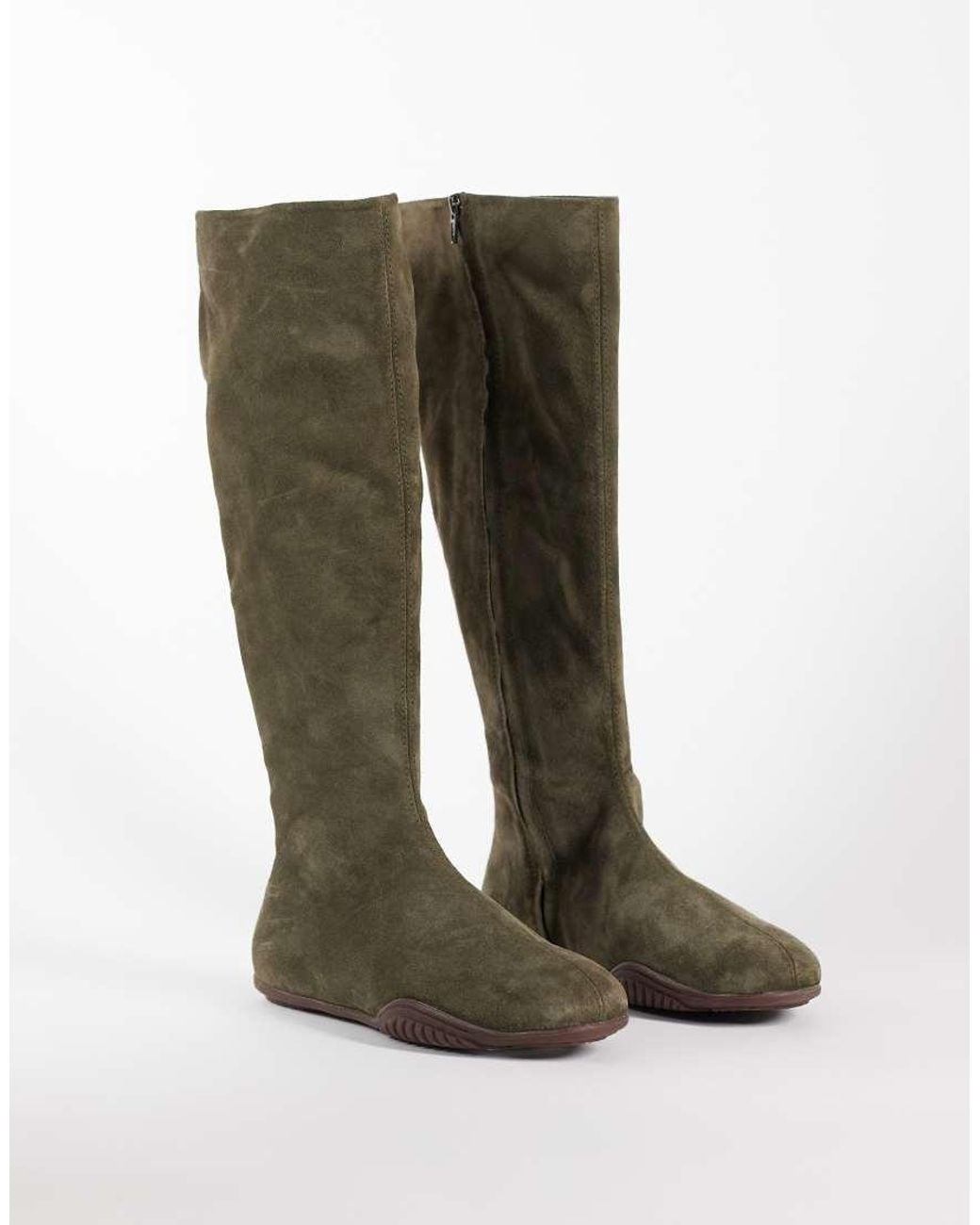 Bronx Green Tyl-Aa Round Toe Knee Boots