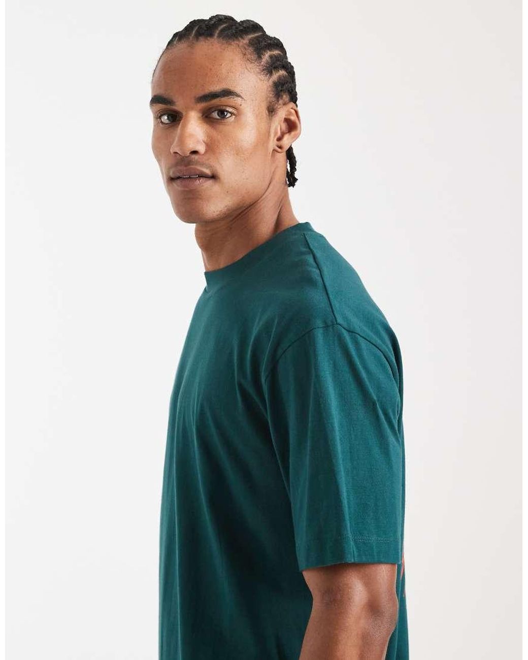ASOS Green Relaxed T-shirt With Food Print for men