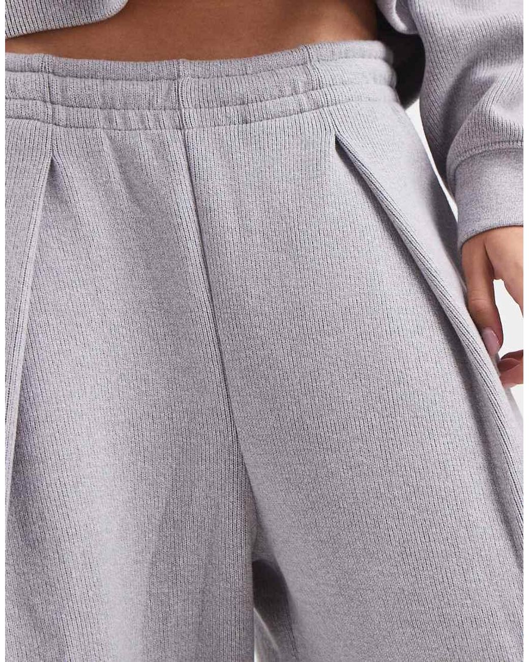 Lacoste White Loose Fit Ribbed Interlock Co-Ord Trousers