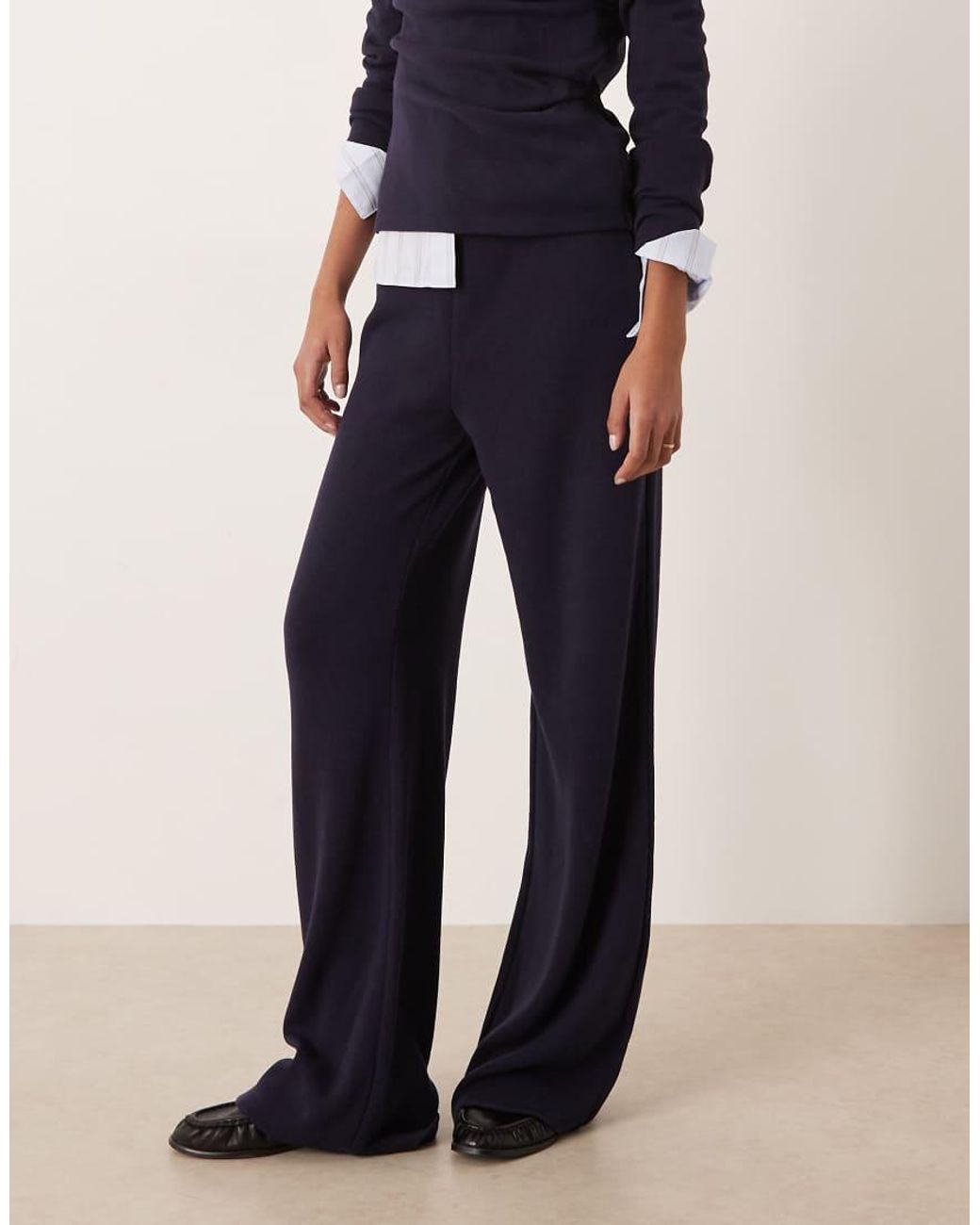 Mango Blue Canela Knitted Trouser Co-Ord