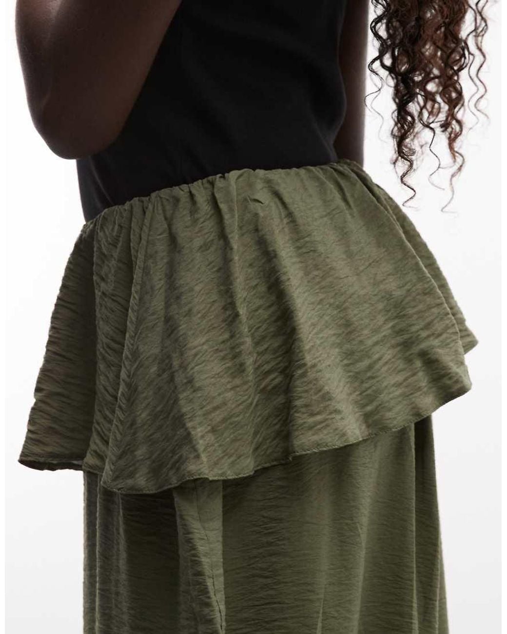 ASOS Green Skirt Detail Balloon Trousers