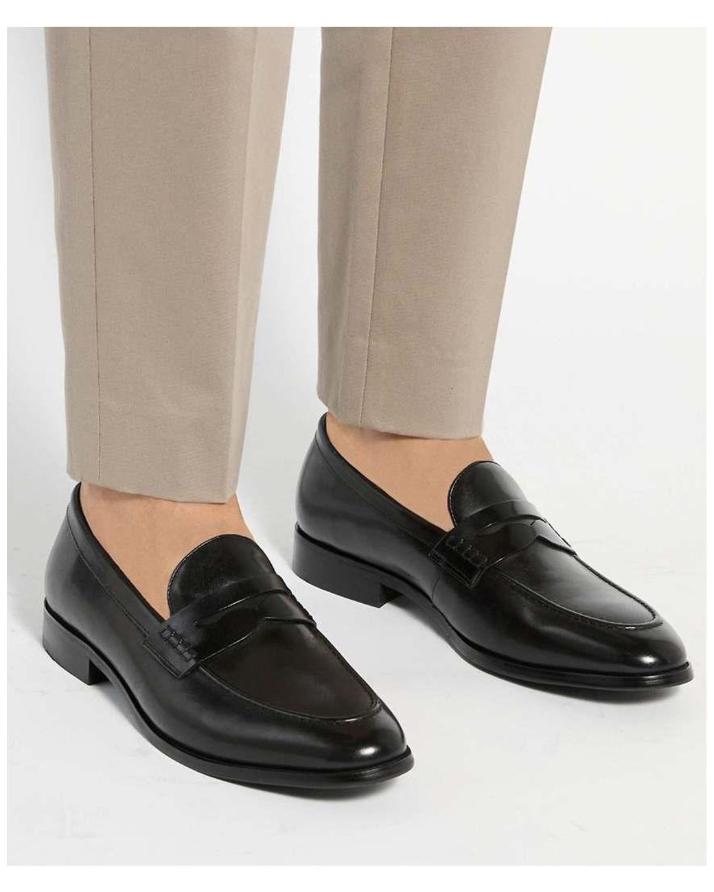 Dune Black Wide Fit Skylers Loafers for men
