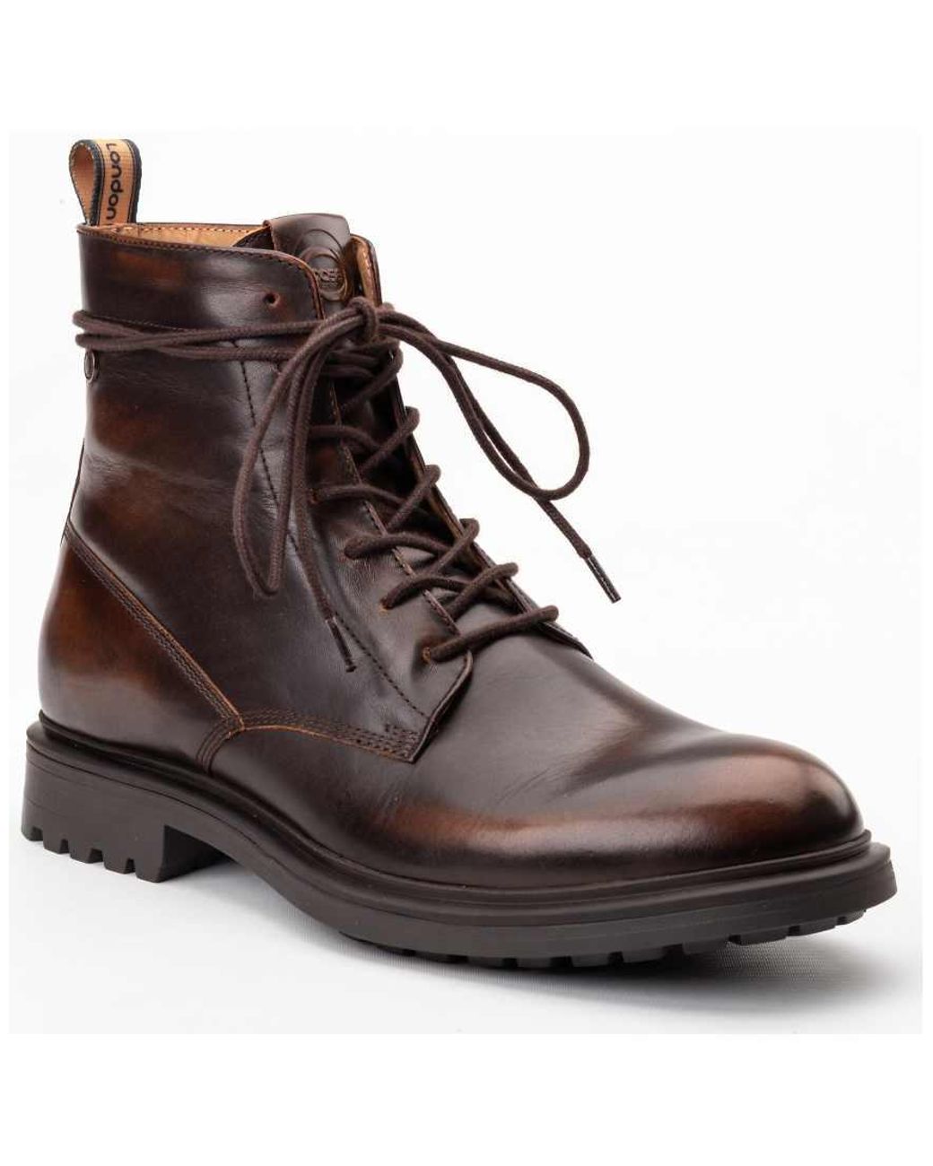 Base London Brown Brunel Eyelet Boot for men