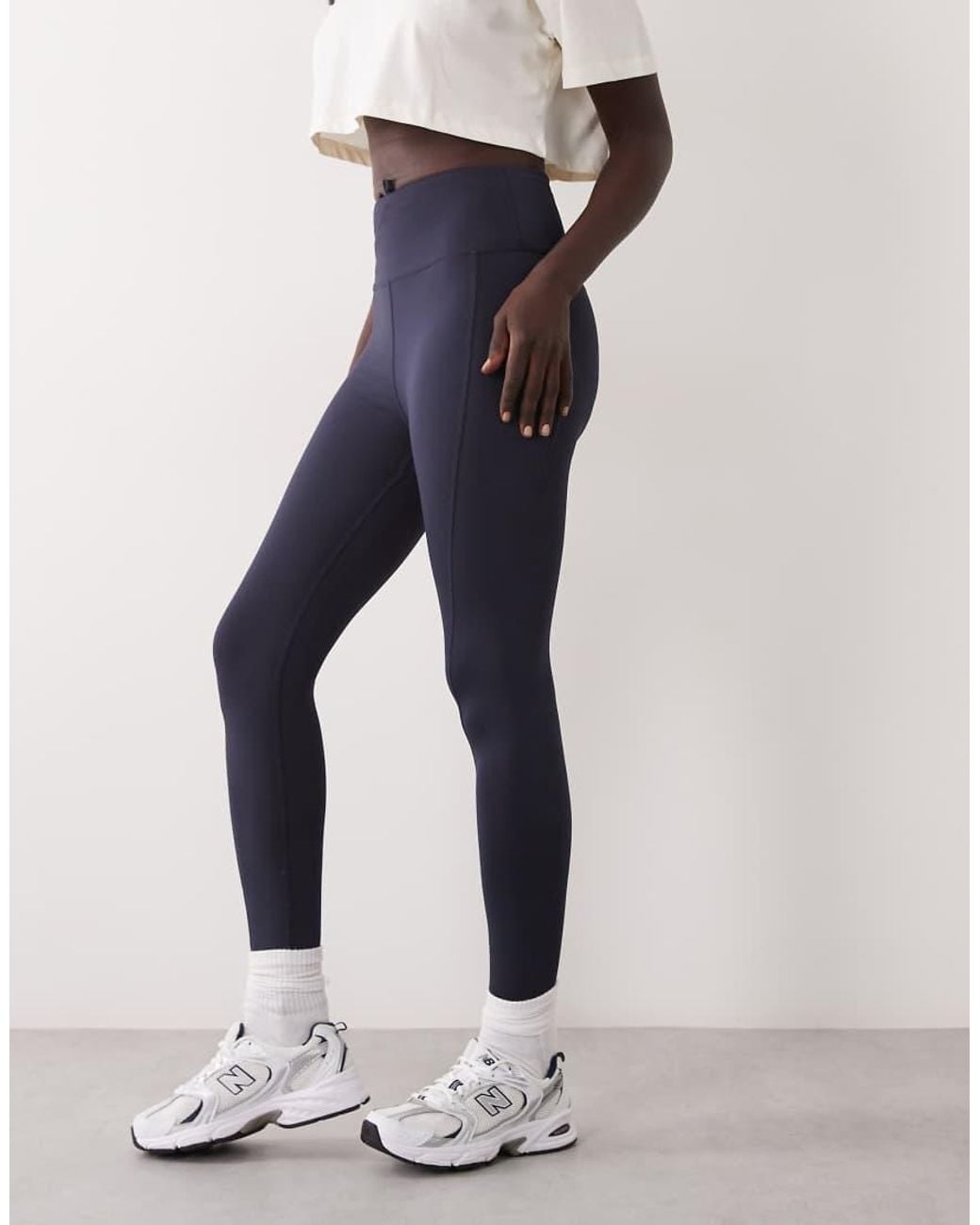 4505 Blue Tall Icon Active Tie Waist Run legging With Phone Pocket