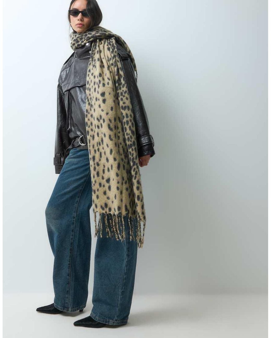 ONLY Gray Weaved Scarf