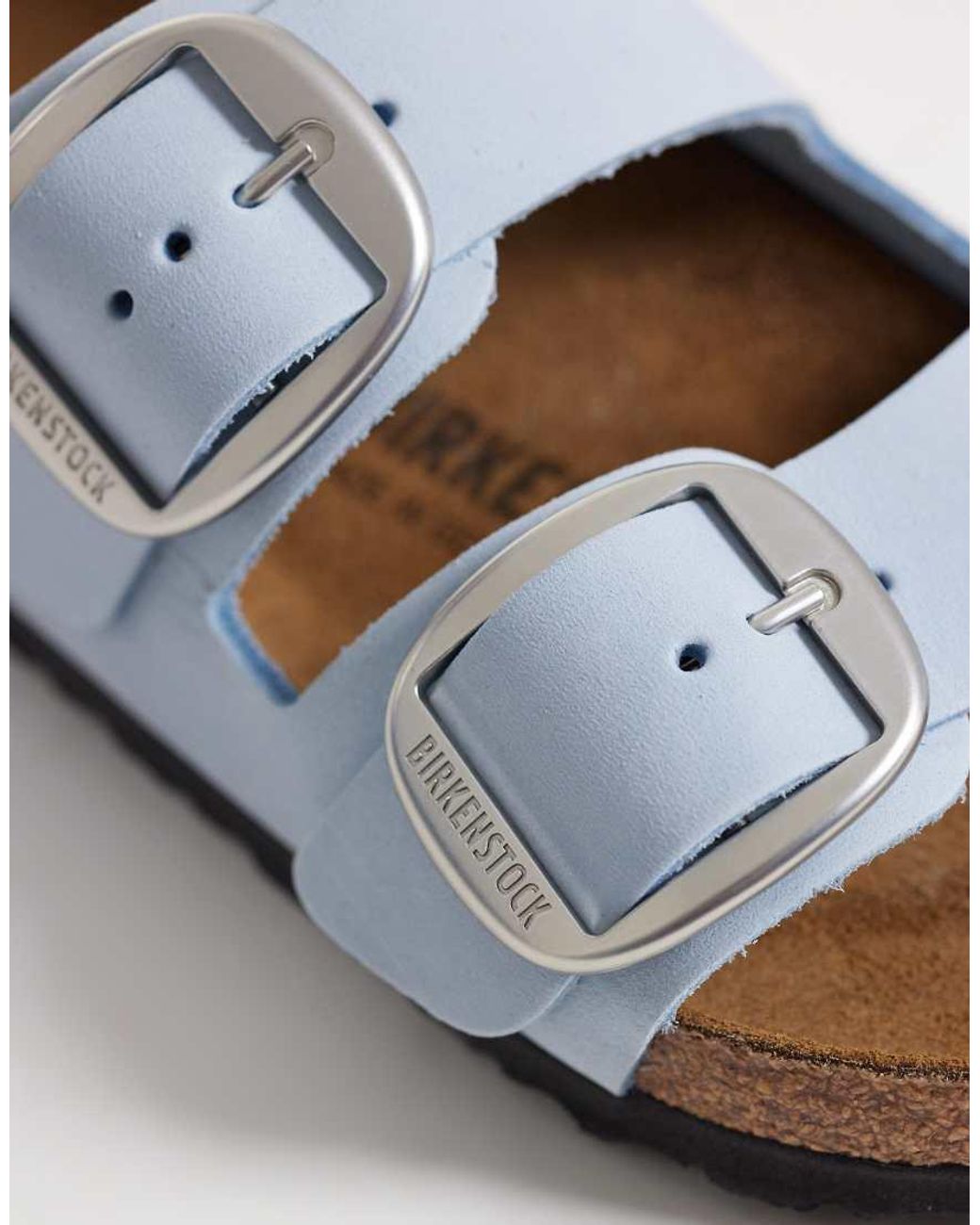 Birkenstock White Arizona Big Buckle Leather Sandals