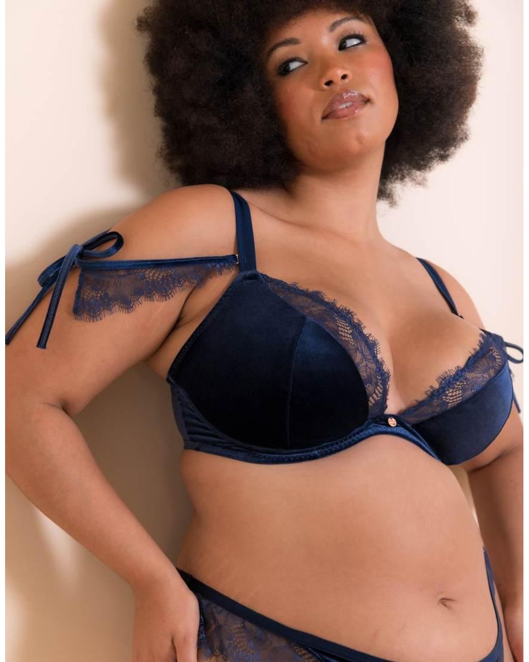 Curvy Kate Black Scantilly Glamour Puss Thong Fuller Bust