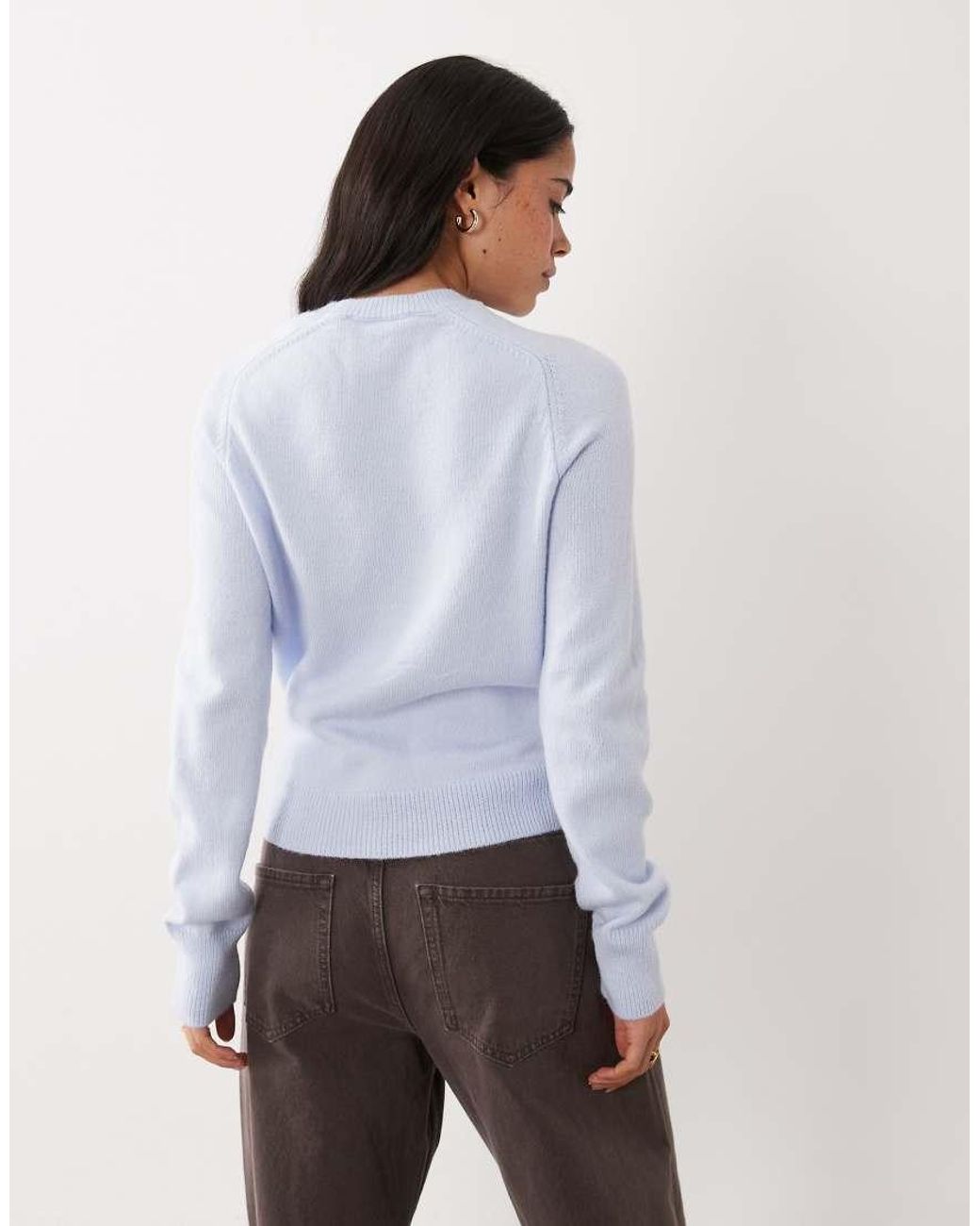 Mango White Belted Knitted Jumper