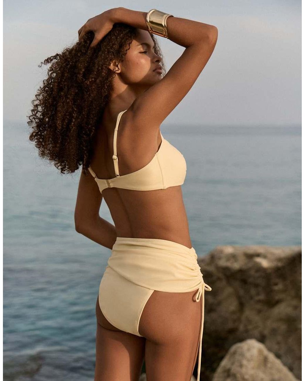 4th & Reckless Brown Spiral Hardware Bikini Top