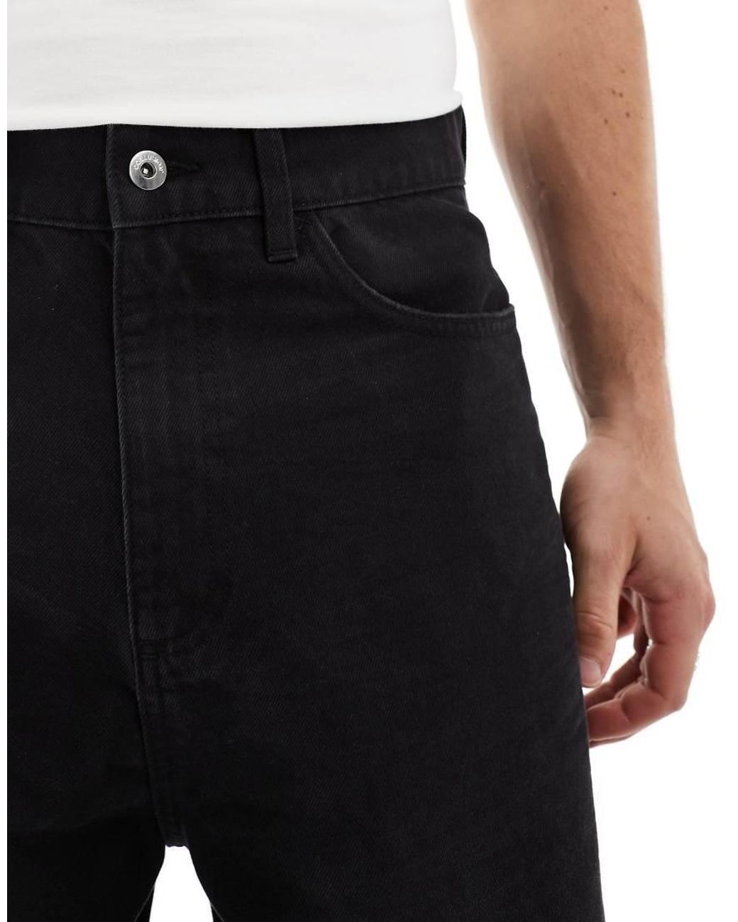 Collusion Black X001 Antifit Jeans for men