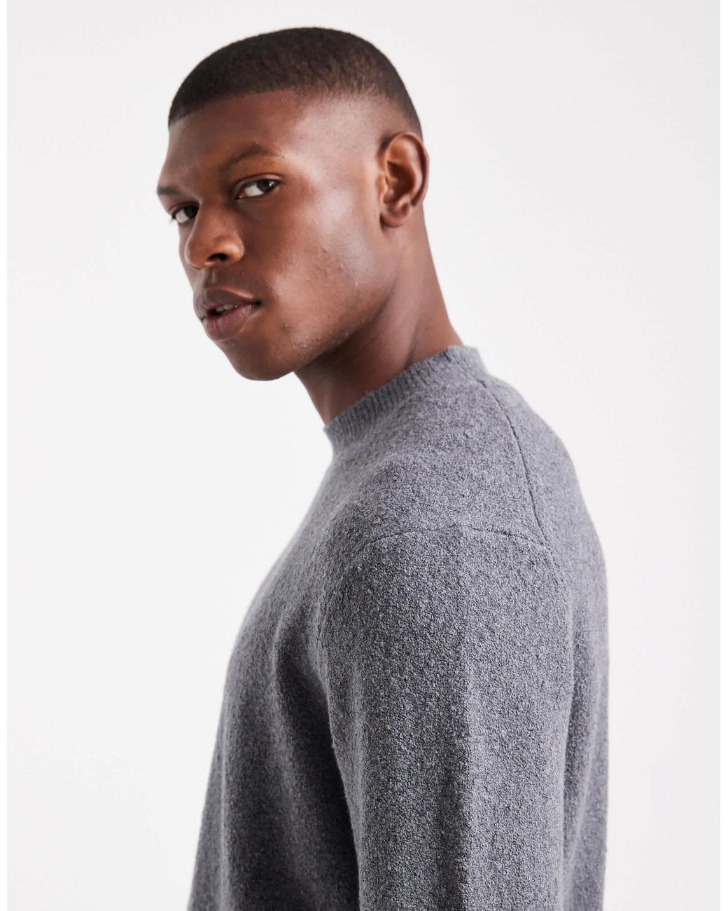 Pull en maille bouclée Jack & Jones pour homme en coloris Gray