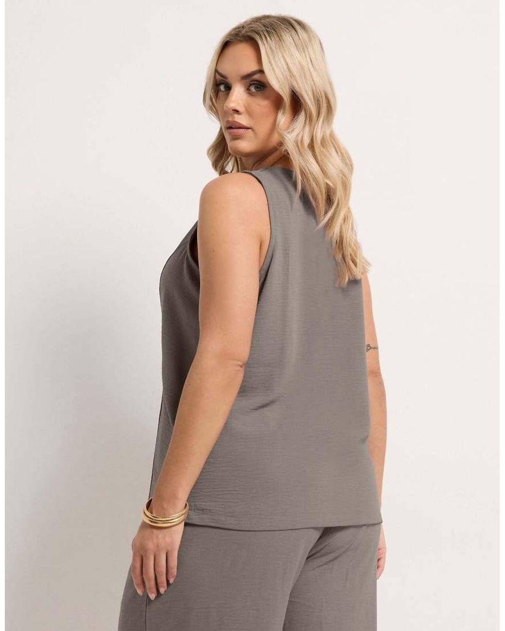 Yours Clothing Gray Button Through Waistcoat