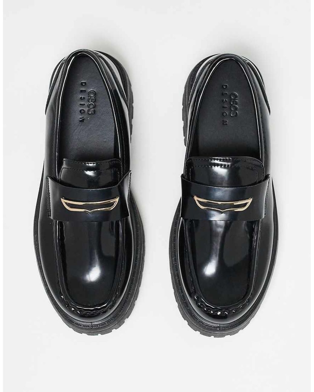 ASOS Black Chunky Loafers for men