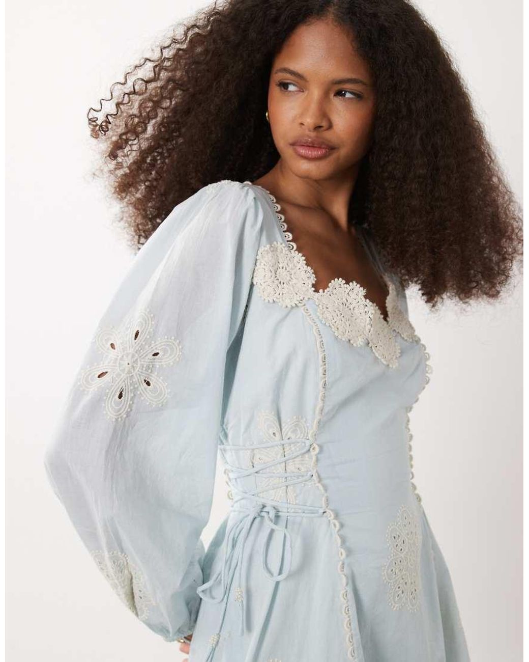 River Island White Cutwork Daisy Mini Dress