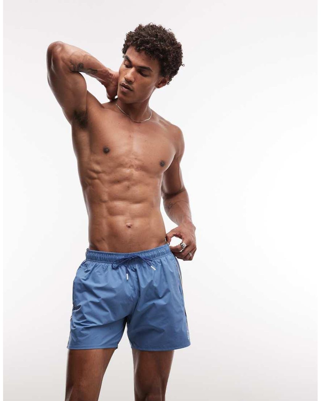 Boss Blue Iconic Swim Shorts for men