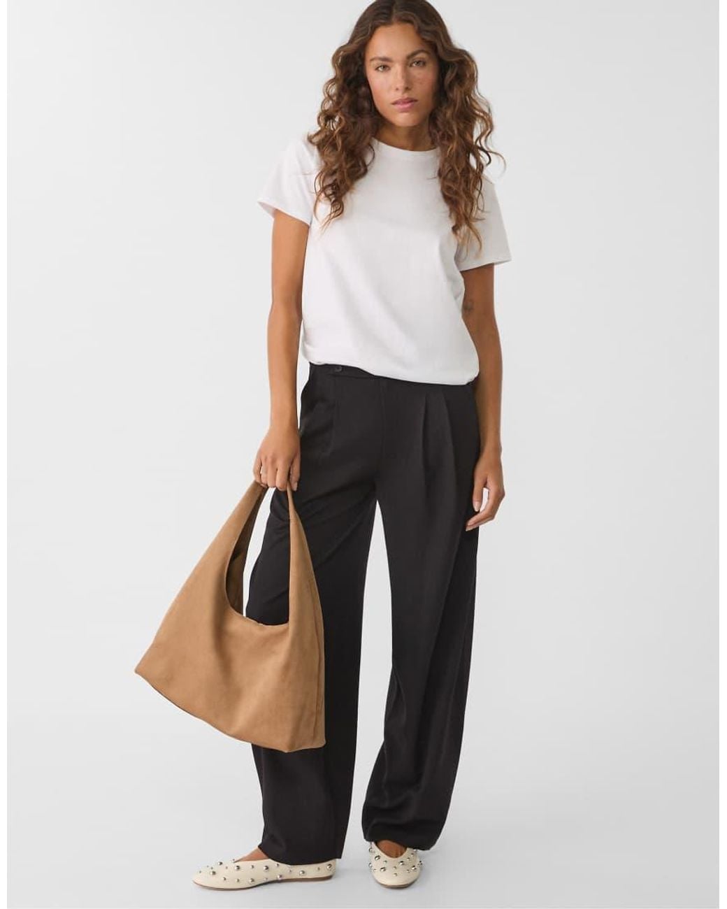 Stradivarius Multicolor Faux Suede Shoulder Bag
