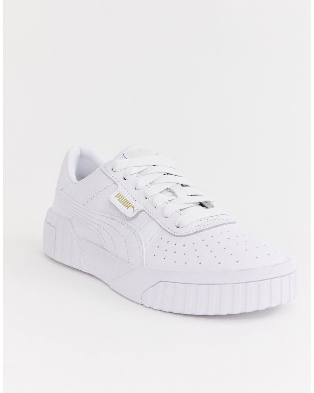 PUMA Leather Cali Sneakers in White - Lyst