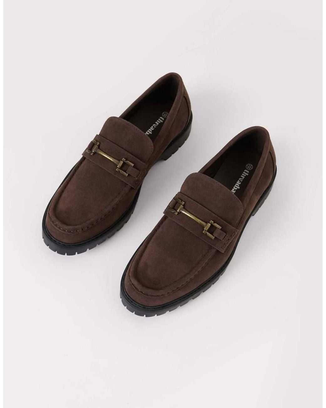 Threadbare Brown Faux Suede Slip On Loafer for men