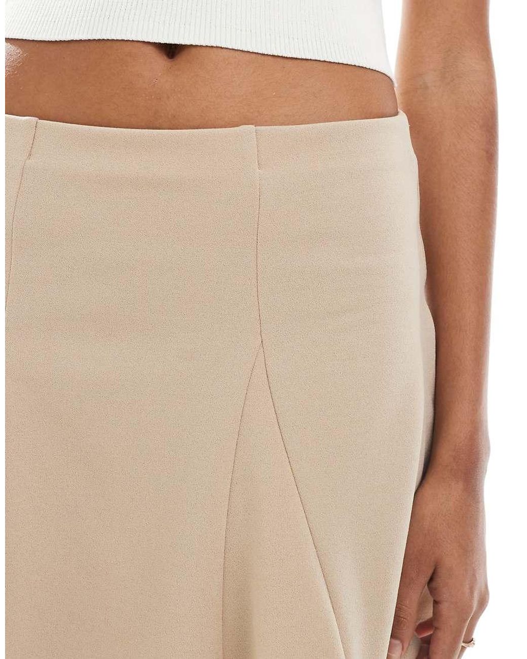 Minigonna Godet Color Pietra di ASOS in White