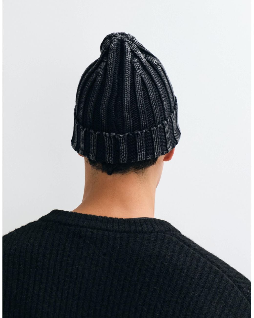 ASOS Gestrickte beanie mit grobem rippstrick in Black für Herren