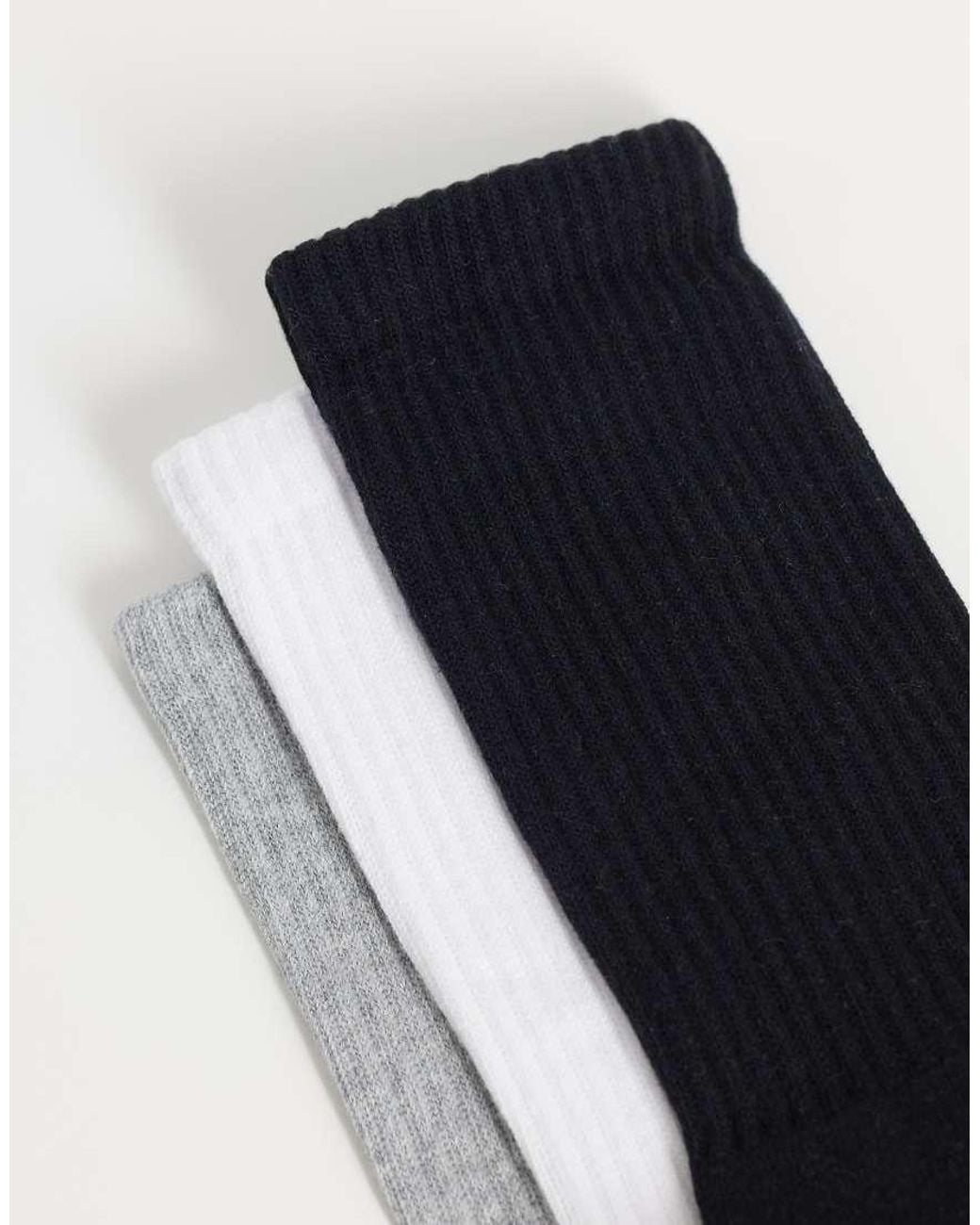 Cotton On White 3 Pack Essential Crew Socks-multi for men