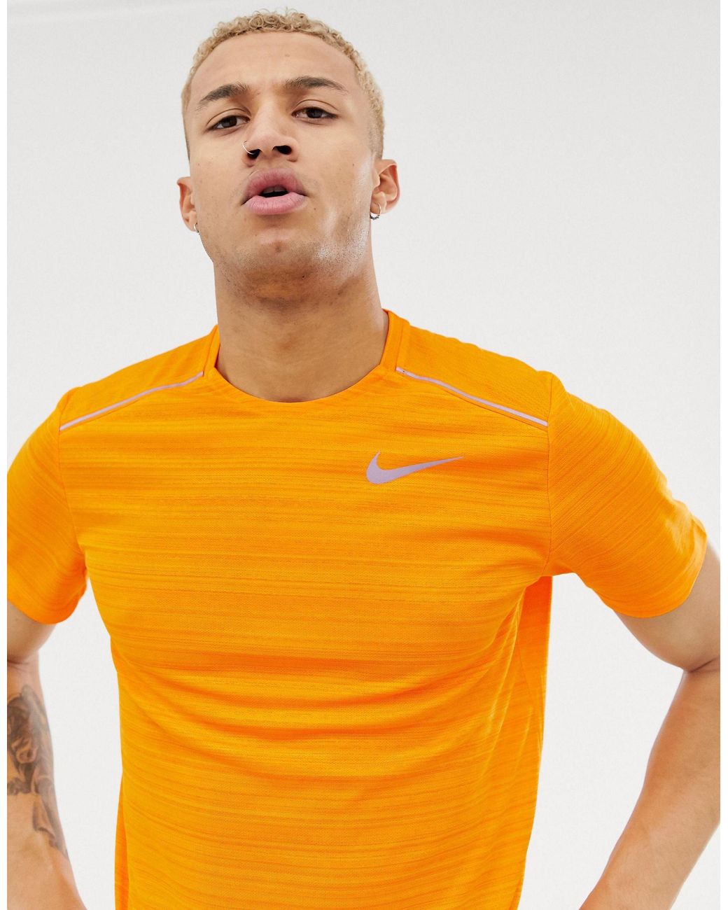 Orange nike hotsell dri fit shirt