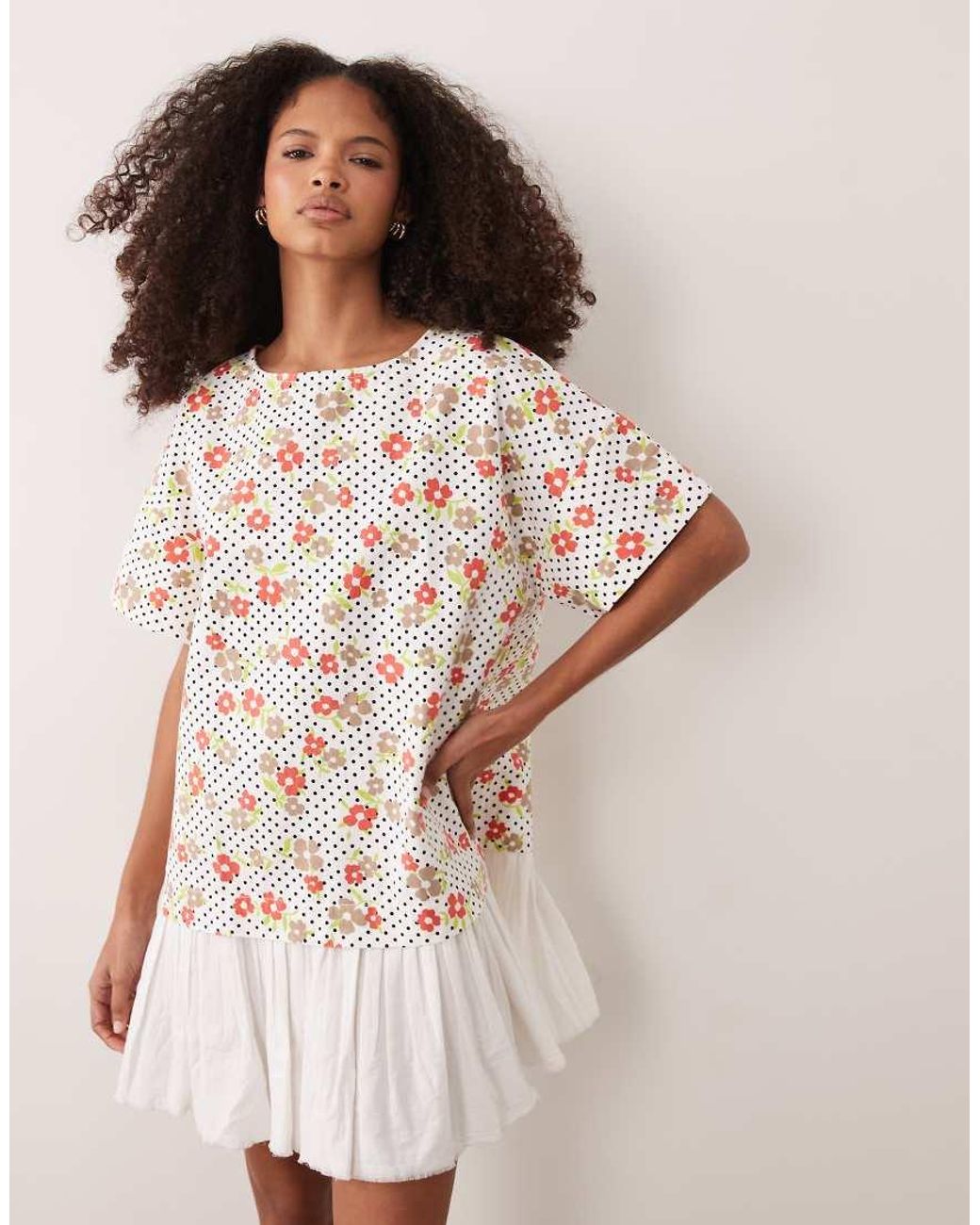 ASOS Multicolor Hybrid T-shirt Mini Dress